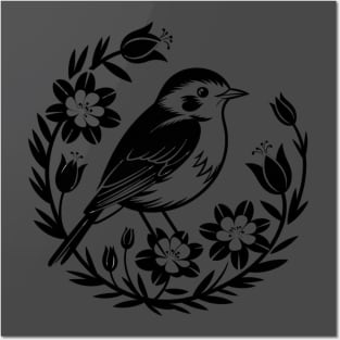 Columbine Flowers and a Little Garden Posters and Art